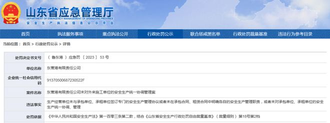 因违反操作规程东营港有限责任公司收罚单(图2)