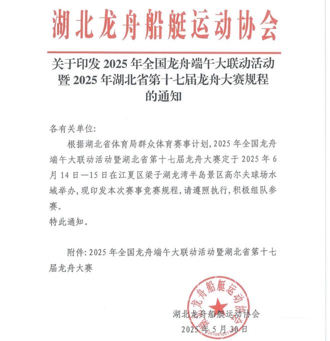定了！湖北省龙舟大赛将在武汉举办！(图1)